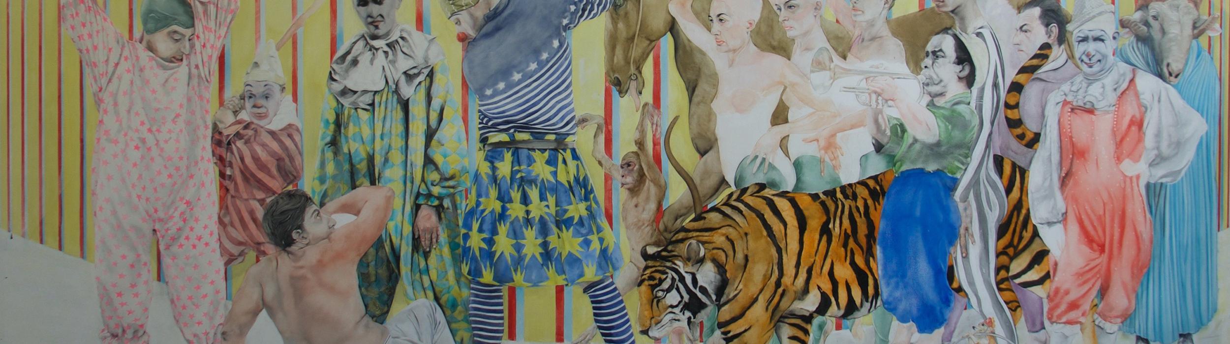 Assan Smati, "Parade" (détail), 2015, huile sur toile. Courtesy de l'artiste © Adagp, Paris, 2024. © Tobias Brackmann