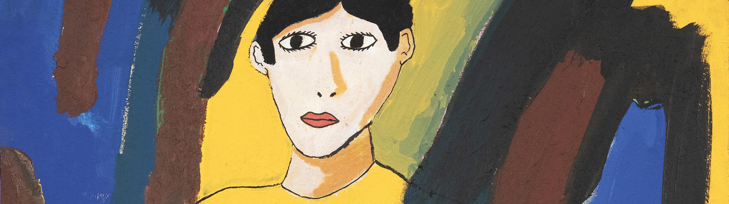 "Membre du fan club Mickey", Robert Combas, 1979. Acrylique sur bois, 100 x 97 cm. Courtesy de l’artiste © Adagp, Paris 2025 Photo : Harald Gottschalk