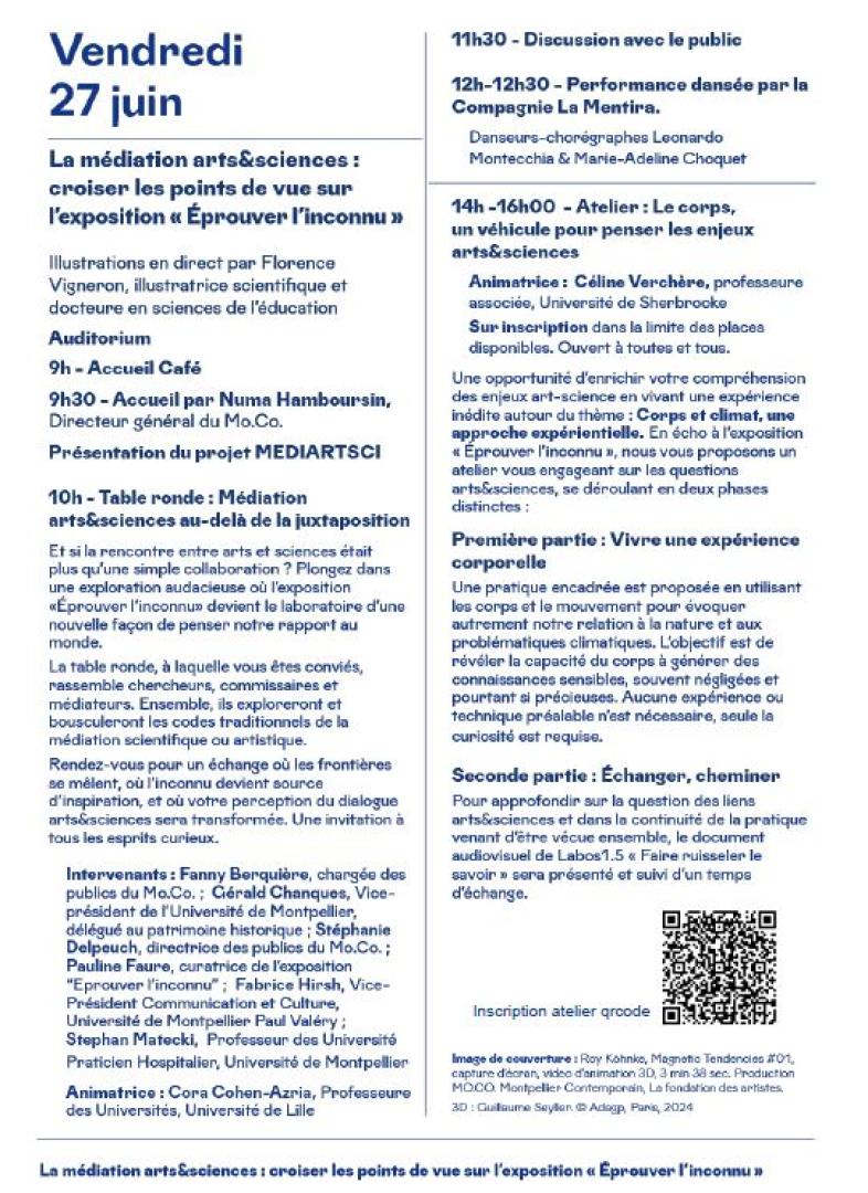 Journée d'étude arts et sciences