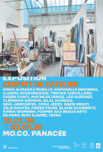 Vue de l'atelier de Djamel Tatah aux Beaux-Arts de Paris