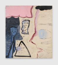 Rose Wylie, "Henry Triangle" (détail), 1996. Huile sur toile, 183,3 x 164 cm. Courtesy de l’artiste et de David Zwirner, London © Jack Hems