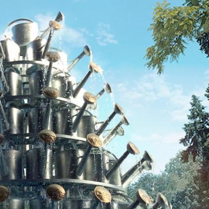 Fontaine, oeuvre de Bertrand Lavier